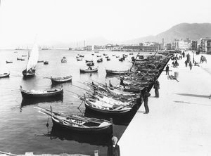 पोर्ट ऑफ पलेर्मो, सिसिली, c.1920 द्वारा इतालवी फोटोग्राफर