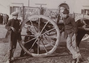 ठेठ सिसिलियन कार्ट, 1920 द्वारा इतालवी फोटोग्राफर