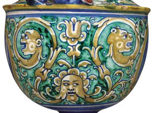 ए डेरुता मायोलिका टू-हैंडेड फूलदान, सी। 1525-50 द्वारा इतालवी स्कूल
