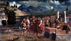 अपोलो और पोसीडॉन आओ सहायता करने के लिए लोमेदोन, c.1500 द्वारा इतालवी स्कूल