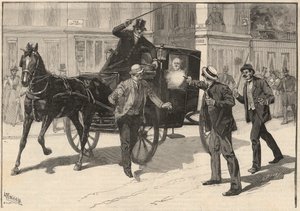 अराजकतावादी लेगा, 1894 द्वारा फ्रांसेस्को क्रिस्पी पर हत्या का प्रयास। द्वारा इतालवी स्कूल