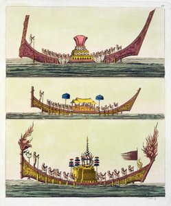 कोचीन चीनी जहाज, द ग्यूएलियो फेरारियो द्वारा प्राचीन और आधुनिक पोशाक का चित्रण, c.1820s-30s प्रकाशित द्वारा इतालवी स्कूल