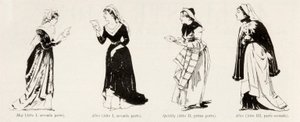 वेर्डी द्वारा ओपेरा फालस्टाफ की वेशभूषा LIllustrazione Italiana, XX, N. 8, 19 फरवरी, 1493 से द्वारा इतालवी स्कूल
