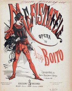 Arrigo (एनरिको) Boito द्वारा Mefistofele ओपेरा के संगीत स्कोर का कवर द्वारा इतालवी स्कूल