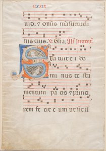 ग्रैडुअल से डबल लीफ, c.1325 (स्याही, स्वभाव और वेल्लम पर सोने की पत्ती) द्वारा इतालवी स्कूल