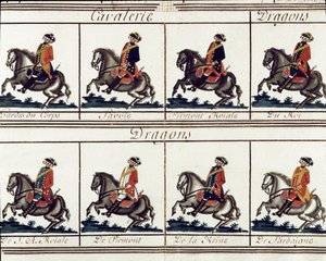1780 में सार्डिनिया के राजा विक्टर एमेडी III (विटोरियो एमेडियो डि सावोइया) के सैनिकों की सामान्य तालिका विस्तार से - रिसोर्गिमेंटो मिलान का संग्रहालय द्वारा इतालवी स्कूल