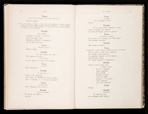 जियाकोमो पक्कीनी द्वारा टोस्का द्वारा लिब्रेटो, रिकोर्डी संस्करण, इटली द्वारा इतालवी स्कूल