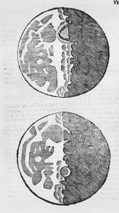 चंद्रमा के नक्शे, गैलीलियो गैलीली द्वारा सिदेरेस नुनिअस का चित्रण, 1610
