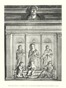 Fiesole में Mino de Fiesole, Ancona de l'Autel de l'Eveque Salutati, द्वारा इतालवी स्कूल