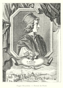 Poggio Bracciolini, पिकार्ट का पोर्ट्रेट (उत्कीर्णन) द्वारा इतालवी स्कूल