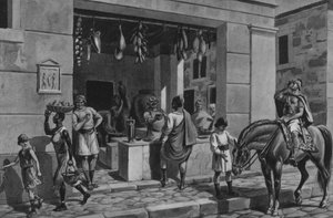 पोम्पेई: एक गोदाम (लिथो) द्वारा इतालवी स्कूल