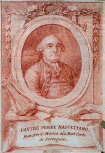 डेविड पेरेज़ का पोर्ट्रेट (1710-1778) इतालवी संगीतकार। द्वारा इतालवी स्कूल