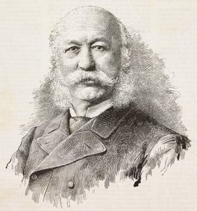 Girolamo Cantelli (1815-1884), इतालवी देशभक्त और राजनीतिज्ञ का पोर्ट्रेट, L'Illustration Italiana से बरोनी और गार्डेली की तस्वीर से उकेरा गया, नंबर 52, 28 दिसंबर द्वारा इतालवी स्कूल