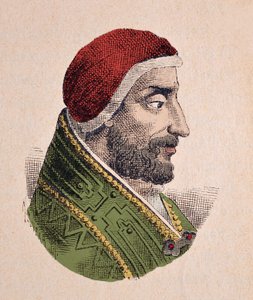 पोप अलेक्जेंड्रे IV (सिकंदर या एलेसेंड्रो) का पोर्ट्रेट (1254-1261) द्वारा इतालवी स्कूल