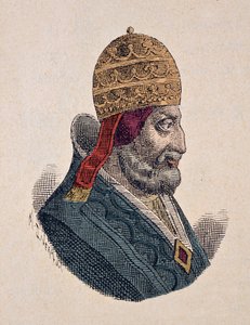 पोप अर्बेन III का पोर्ट्रेट (शहरी या अर्बनस या उरबानो) (1185-1187) द्वारा इतालवी स्कूल