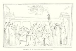 सांता क्रोस, द डेथ ऑफ़ सेंट फ्रेंकोइस, Giotto द्वारा (उत्कीर्णन) द्वारा इतालवी स्कूल