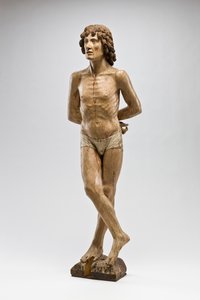 सेंट सेबेस्टियन, c.1500 (पॉलीक्रोम लकड़ी)
