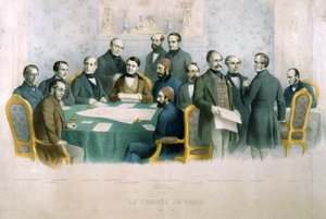 पेरिस की कांग्रेस, मार्च 1856, इटली के इतिहास का चित्रण द्वारा इतालवी स्कूल