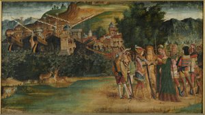 जेसन और मेडिया की शादी, c.1500 (तापमान और कैनवास पर तेल) द्वारा इतालवी स्कूल