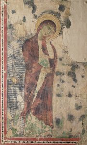 मोरिंग वर्जिन संभवतः लोंगिनस (फ्रेस्को को कपड़े में स्थानांतरित) द्वारा इतालवी स्कूल