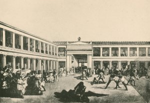 द स्टैबियन बाथ्स - द रेसलिंग-प्लेस जैसा कि यह था (गुरुत्वाकर्षण) द्वारा इतालवी स्कूल