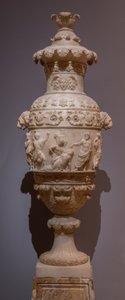 शास्त्रीय दृश्य के साथ फूलदान, c.1825 (अलबास्टर) द्वारा इतालवी स्कूल