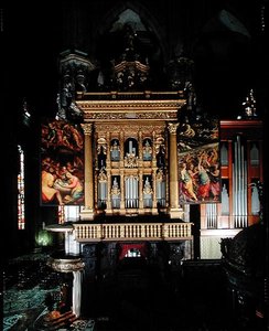 अंग का दृश्य, (1559-1602) Giuseppe Meda द्वारा बनाया गया (fl.1551 d.1599) Ambrogio Giovanni Figino (1548-1608) और Camillo Procaccini (15-16-1629)