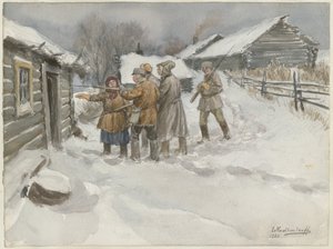 पानी के रंग की रूसी क्रांति की श्रृंखला से खोज और जब्ती से पहले, 1920 द्वारा इवान अलेक्सेयेविच व्लादिमीरोव