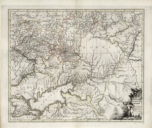 आज़ोव गवर्नर का सामान्य नक्शा, 1782। द्वारा इवान इवानोविच इस्लेनयेव