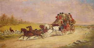 फॉक्स और हंट के बीच रॉयल मेल कोच, 1881 द्वारा जेसी मैग्स