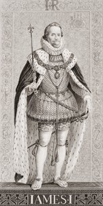 जेम्स I (1566-1625) अंग्रेजी और स्कॉटिश इतिहास के &39;चित्र&39; वॉल्यूम I से