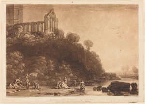 डम्बलेन एबे, 1816 प्रकाशित। द्वारा जोसेफ मैलॉर्ड विलियम टर्नर