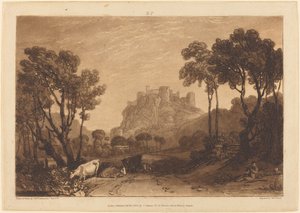द कैसल एबव द मीडोज, 1808 में प्रकाशित हुआ। द्वारा जोसेफ मैलॉर्ड विलियम टर्नर
