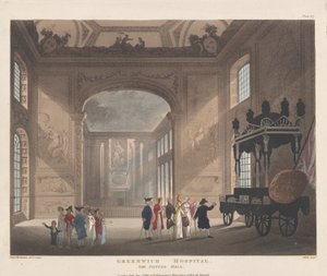 ग्रीनविच अस्पताल, द पेंटेड हॉल, 1 जनवरी, 1810।, 1 जनवरी, 1810। द्वारा जे. ब्लुक