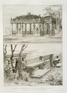 विलेममॉबल के पास ला मैसन रूज के पेरगोला, कोर्डियर द्वारा डिज़ाइन किया गया, और विला बोरघे, रोम की छत, c.1880 द्वारा जे। बूसर्ड