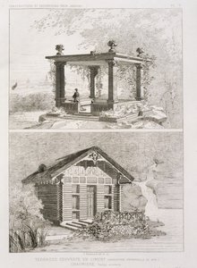 छत सीमेंट से ढकी हुई है, और डेनजॉय द्वारा बनाया गया बोवर, c.1880 द्वारा जे। बूसर्ड