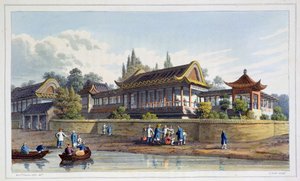 सम्राट का समर पैलेस, टीएन-सिंग शहर के सामने, चीन, 1817 द्वारा जे क्लार्क