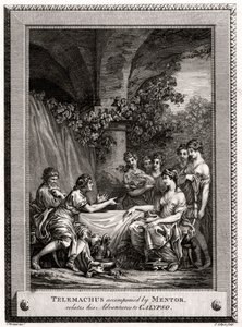 मेंटोर के साथ टेलीमेकस, 1774 में कैलीपो में अपने एडवेंचर्स से संबंधित है