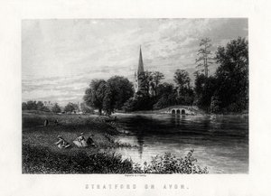 एवन, इंग्लैंड पर स्ट्रैटफ़ोर्ड, 1883 द्वारा जे। गॉडफ्रे