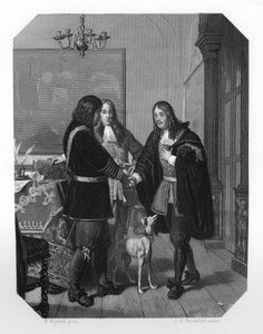 कार्नेलिस ट्रॉमप और मिशिएल डी रूएटर के बीच हैंडशेक, 17 वीं शताब्दी c1870
