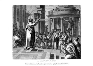 पॉल एथेंस में उपदेश, 1843।