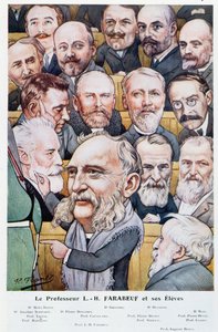 प्रोफेसर लुइस हुबर्ट फाराबेफ (1841-1910) और उनके छात्रों ने, चंटेकलेयर से, c.1910 द्वारा जे पी। फ्रांटज़
