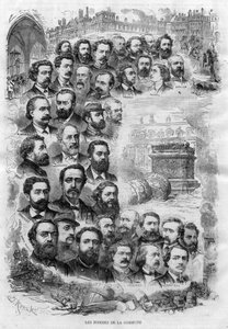1870 के जे रॉबर्ट द्वारा उत्कीर्ण पेरिस कम्यून 1870 के पुरुष - (चार्ल्स डेलेसक्लुज़, फेलिक्स पायट, चार्ल्स फर्डिनेंड गैंबोन, पास्कल ग्राउसेट, जूल्स वैलेस और गुस्ताव कोर्टबेट, आर्थर अर्नोल्ड, चार्ल्स अमोरौक्स, विक्टर क्लेमेंट, जूल्स बर्गेरेट आदि ...) द्वारा जे रॉबर्ट