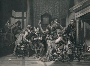 चार्ल्स द फर्स्ट इन द गार्ड रूम, 1649, 19 वीं शताब्दी के मध्य में। द्वारा जे रोजर्स