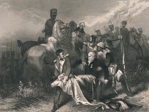 मेजर जनरल सर। आरएच सेल ... मूडी की लड़ाई में घातक रूप से घायल ..., 19 वीं शताब्दी के मध्य में। द्वारा जे रोजर्स
