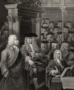 सर रॉबर्ट वालपोल के प्रशासन में हाउस ऑफ कॉमन्स, आर। पेज द्वारा उत्कीर्ण, &39;द वर्क्स ऑफ विलियम हॉगर्थ&39; से, 1833 में प्रकाशित (देखें 132107) द्वारा जे। और हॉगर्थ, डब्ल्यू थार्नहिल