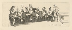 1814 में बिलियर्ड रूम वाले कॉफी हाउस में पुरुष द्वारा जैकब अर्न्स्ट मार्कस