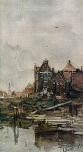 ओल्ड हाउसेस, एम्स्टर्डम, c1870 द्वारा जैकब हेनरिकस मारिस