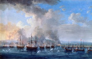 1770, 1770-1772 को दमित्ता कैसल में रूसो-तुर्की युद्ध। द्वारा जैकब फिलिप हैक्टर्ट