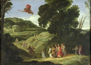 मर्करी एंड हर्स, c.1605-08 द्वारा जैकब सिमोंस पीनस या पिनास